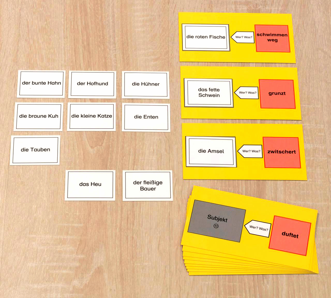 Satzgliedtrainer, Lernmaterial (3 Dosen), ab 3. Klasse