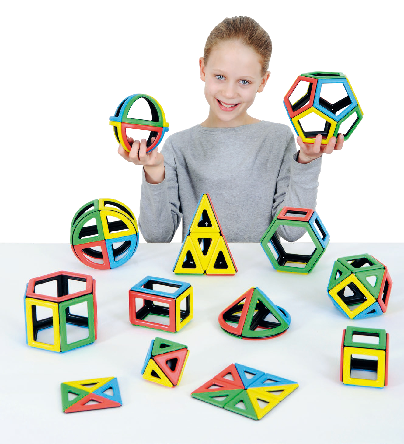 Magnetisches Polydron Geometrie-Klassenset, 118 Teile, ab 5 Jahre