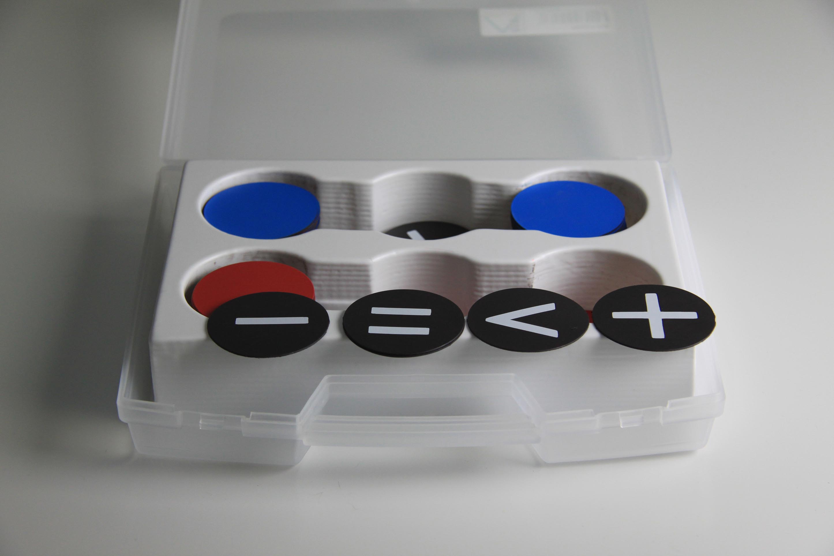Wendeplättchen magnetisch 125 Teile im Kunststoffkoffer