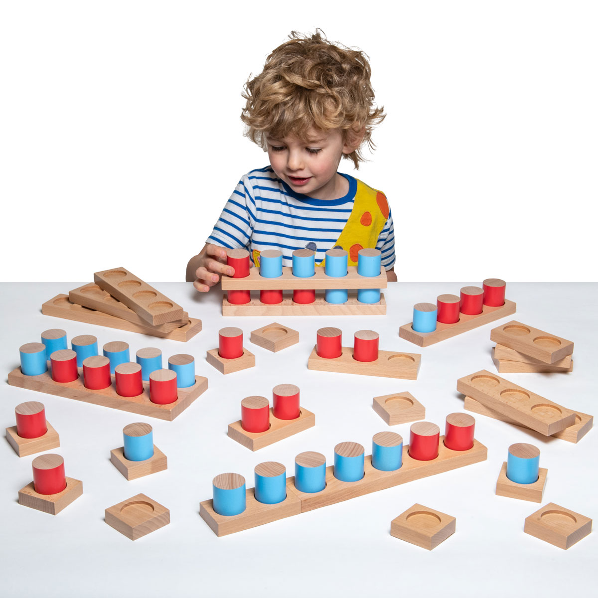 Wooden Counting Blocks, Zählsteine-Set aus Holz, ab 2 Jahre