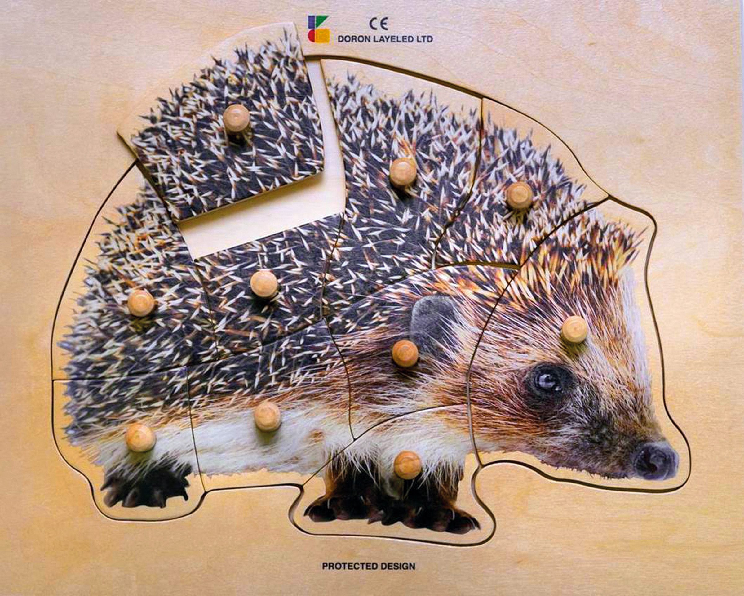 Holz-Puzzle Igel mit großen Griffen, ab 2 Jahre
