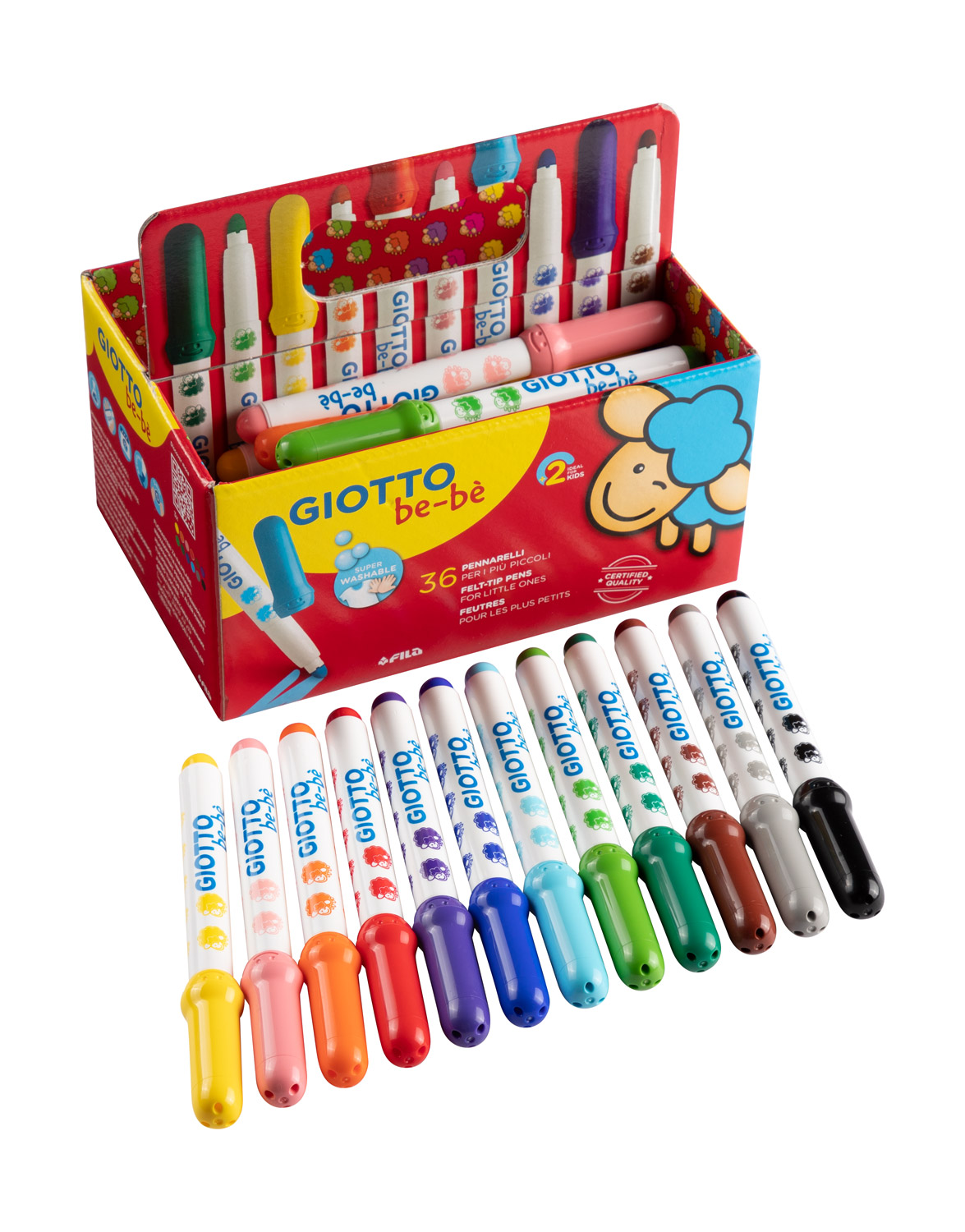 GIOTTO be-bè Fasermaler 36er Box, ab 2 Jahre