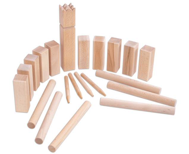 KUBB Wikingerspiel, Outdoor-Wurfspiel, 21-teilig, für Groß und Klein