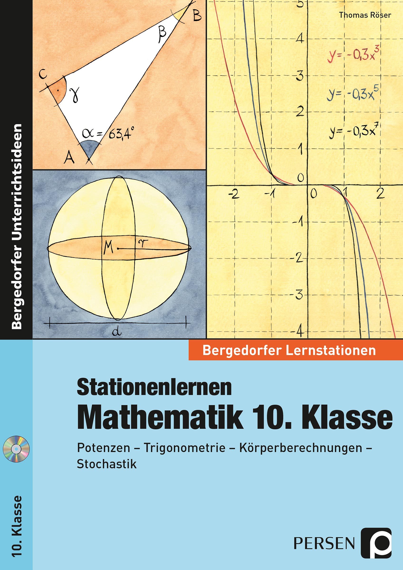 Stationenlernen Mathematik, Buch inkl. CD-ROM, 10. Klasse