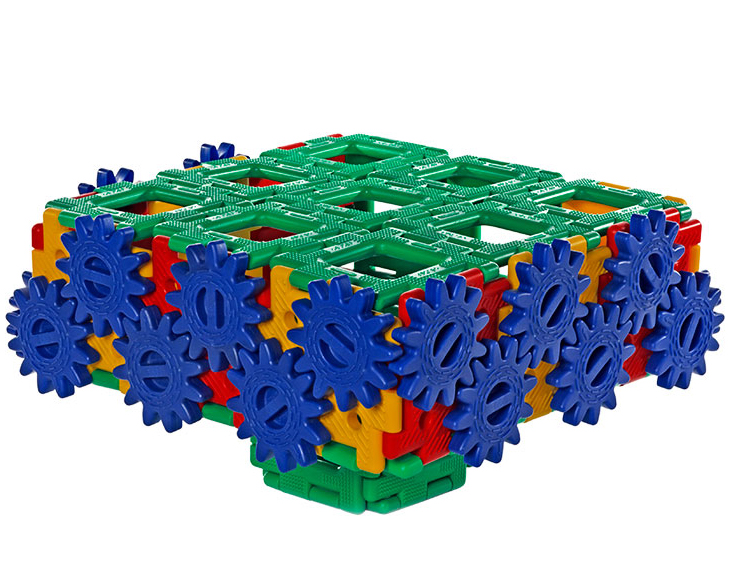 Giant Polydron Cogs Set, Konstruktionsset, 58 Teile, 1 Poster, ab 2 Jahre