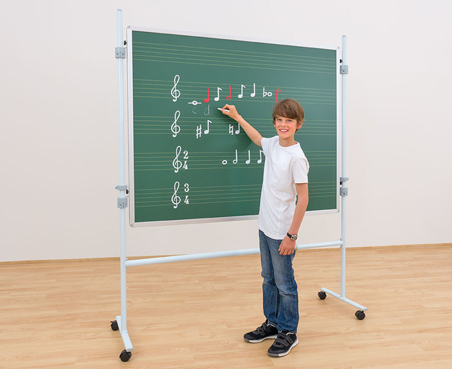Notentafel mit beidseitigem Notensystem