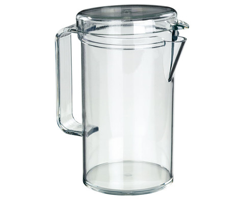 Kanne mit Deckel, transparent, 1,3l