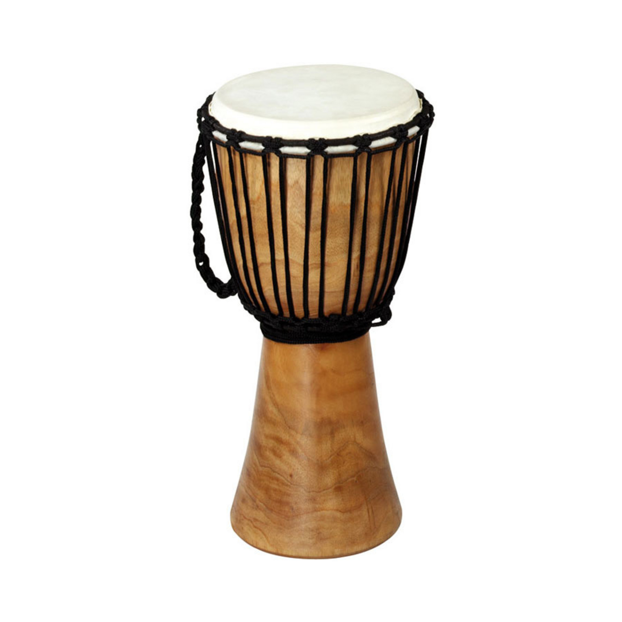 Djembe aus Hartholz, geölt 30 cm hoch, Percussioninstrument, ab 3 Jahre