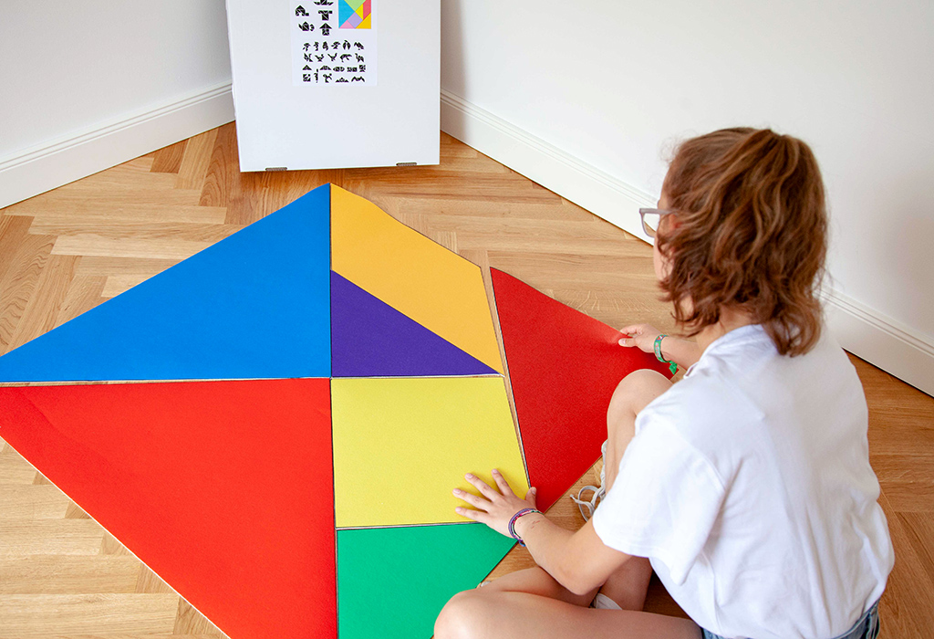 Legeteppich Tangram
