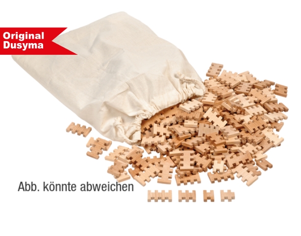 Dusyma-Steckbausteine Holz, 1000 Stück, ab 3 Jahre