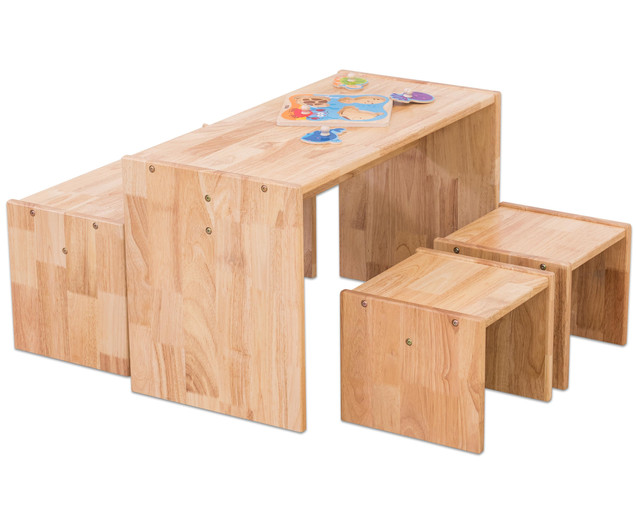 Holz-Sitzgruppe, 4-teilig
