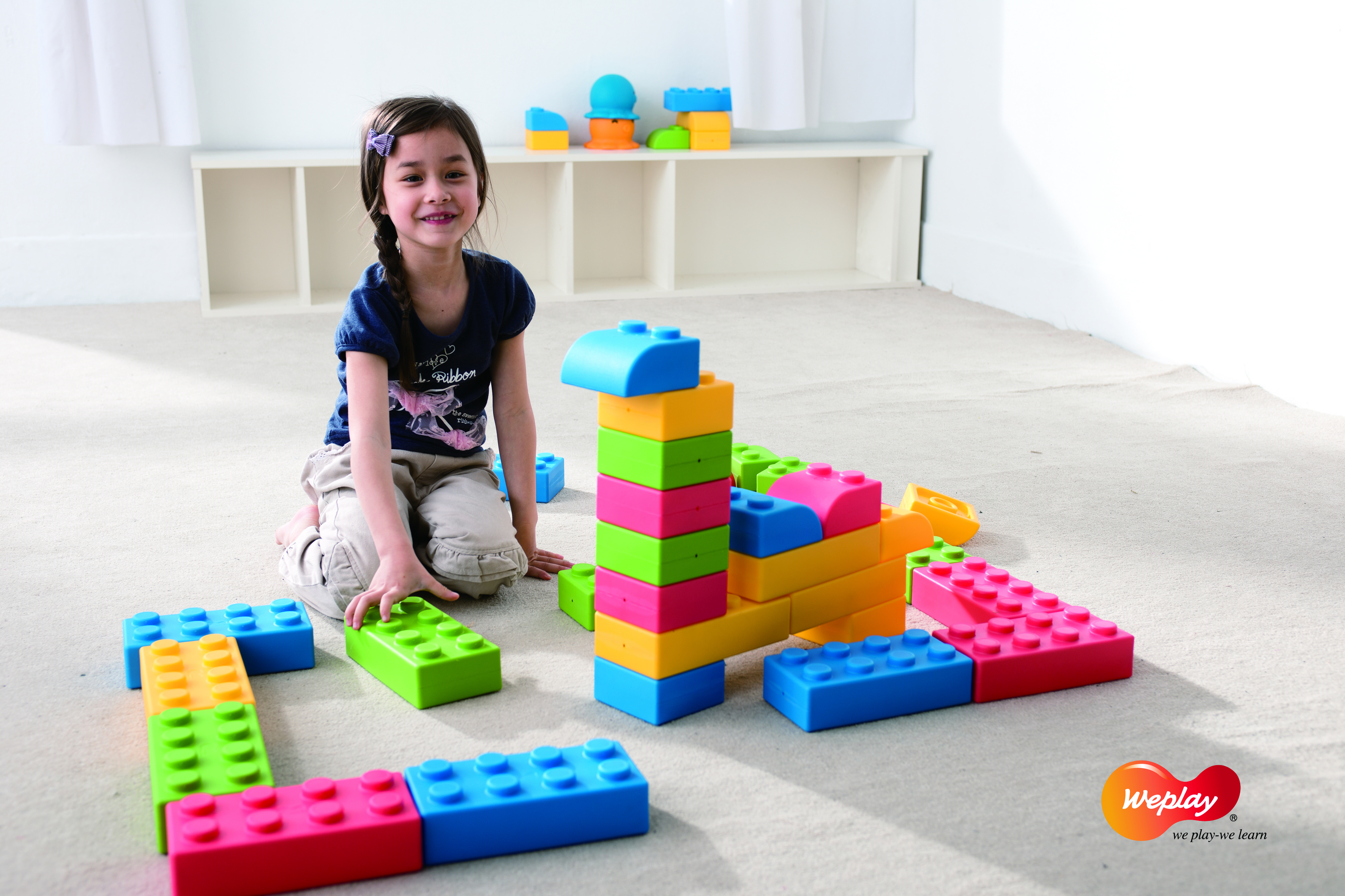 Q-Blocks, 64 Bausteine mit Tasche, ab 2 Jahre