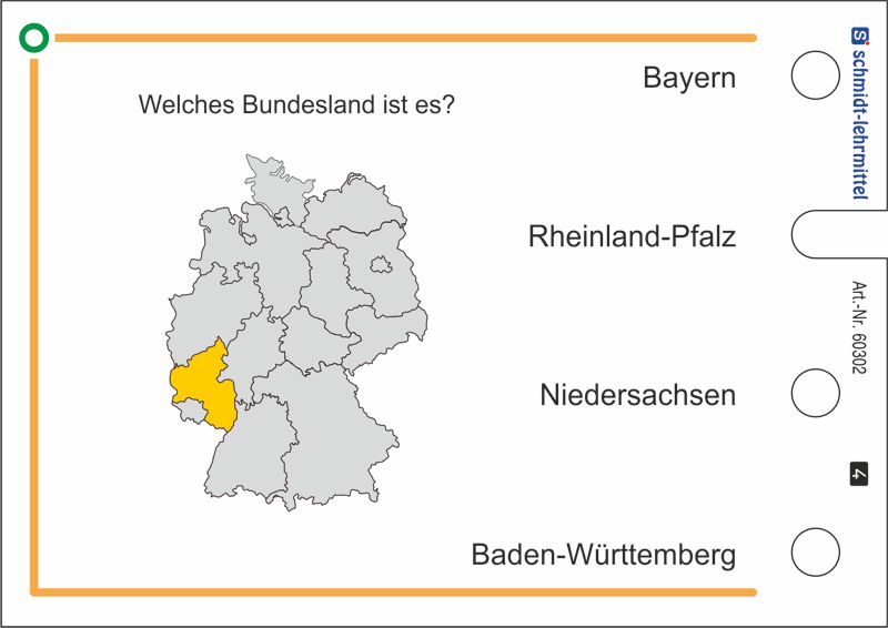 Stöpselkarten 'Deutschland'