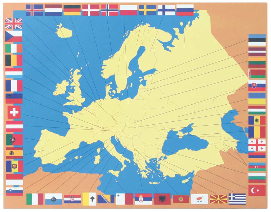 Kommode Europa mit 4 Karten