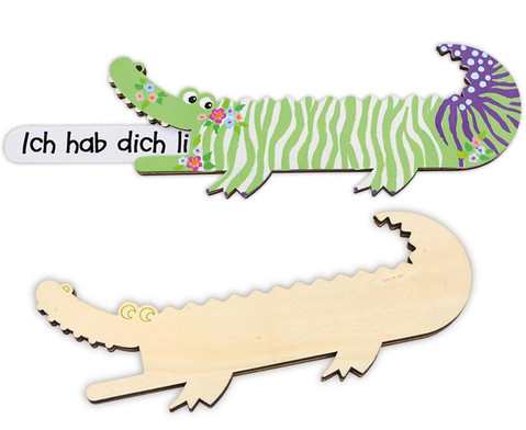 Lesekroko, Lernhilfe aus Holz, ab 5 Jahre