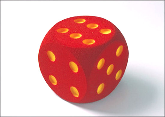 Augenwürfel groß 16 cm, rot