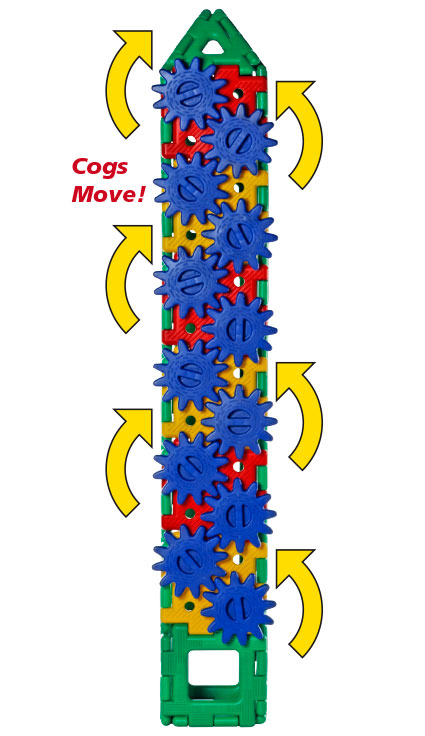 Giant Polydron Cogs Set, Konstruktionsset, 58 Teile, 1 Poster, ab 2 Jahre