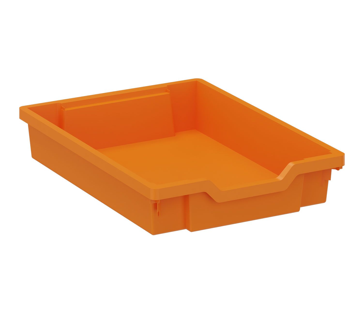 Kunststoffkasten Größe 1, orange, 31cm breit, 42cm tief, 7,5 cm hoch