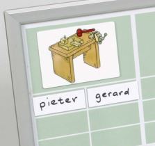 Namenschildhalter für Magnettafel Plan