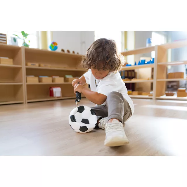 Montessori-Fußball, 14cm, Größe 1, 10er Set, aus Leder, 3-6 Jahre