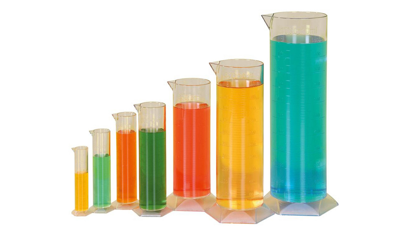 Messzylindersatz transparent, 7 Stück