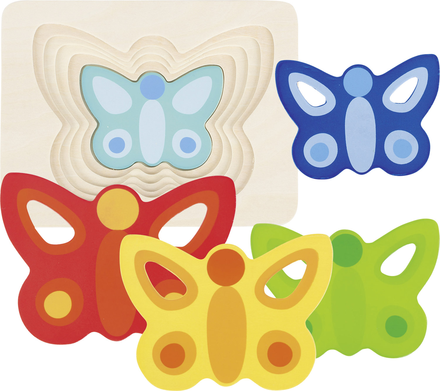 Schichtenpuzzle Schmetterling, 2-4 Jahre