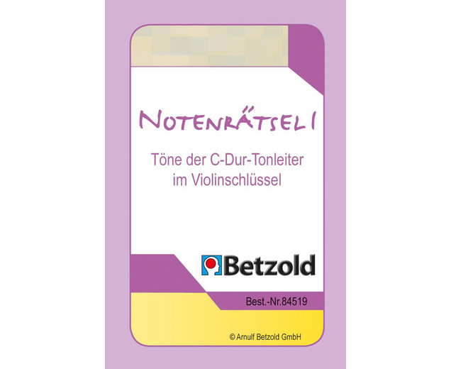 Notenrätsel I, Spielkarten für den magischen Zylinder, 5-12 Jahre