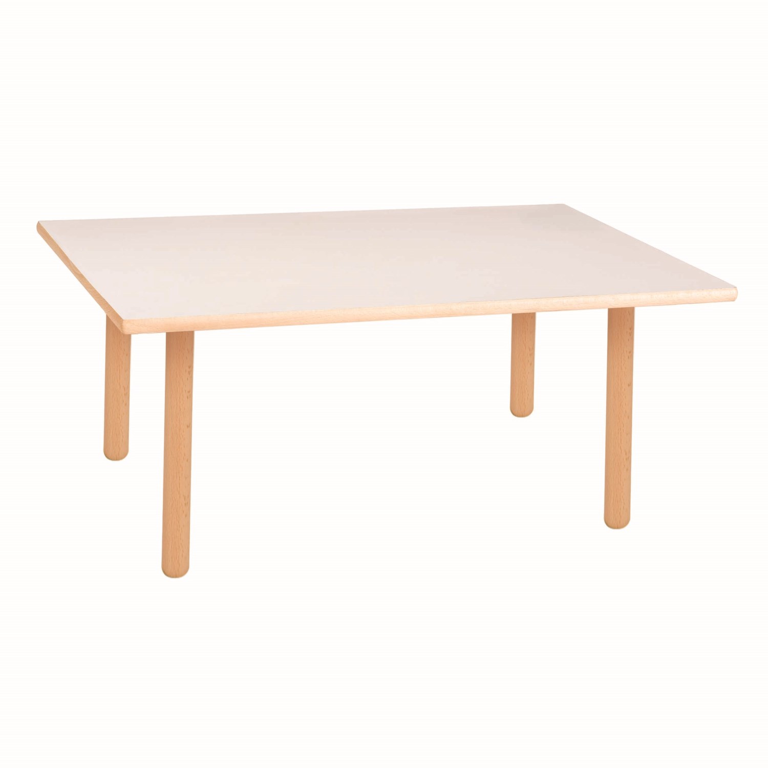 Tischplatte rechteckig: milchweiß - 118 x 64 x 2 cm