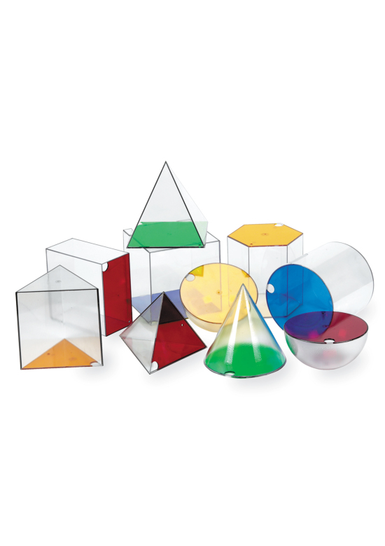 Geometrische Füllkörper, groß, 10 Stück, 3./4. Schuljahr