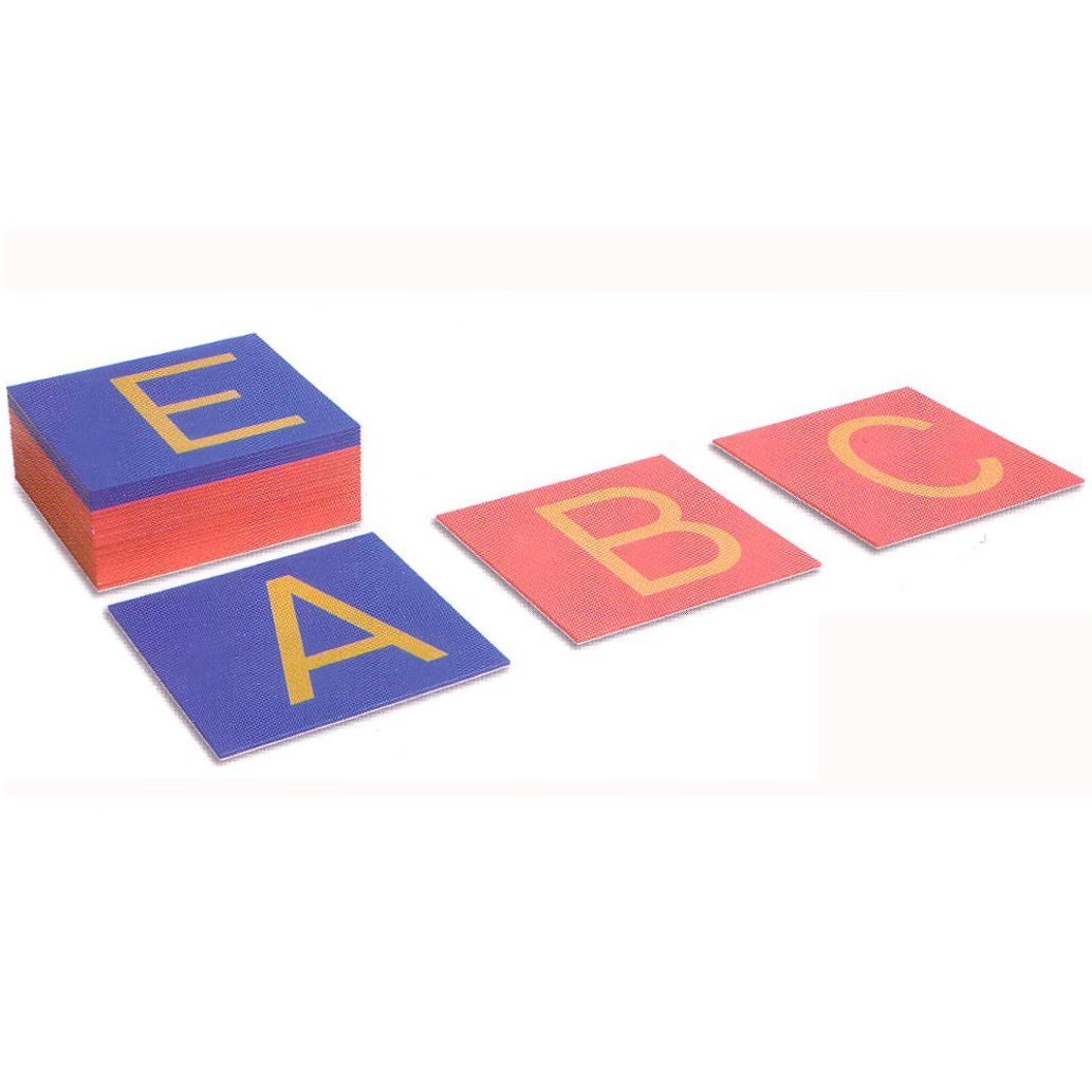 Sandpapierbuchstaben Druckschrift, Großbuchstaben (internationale Version), ab 4 Jahre