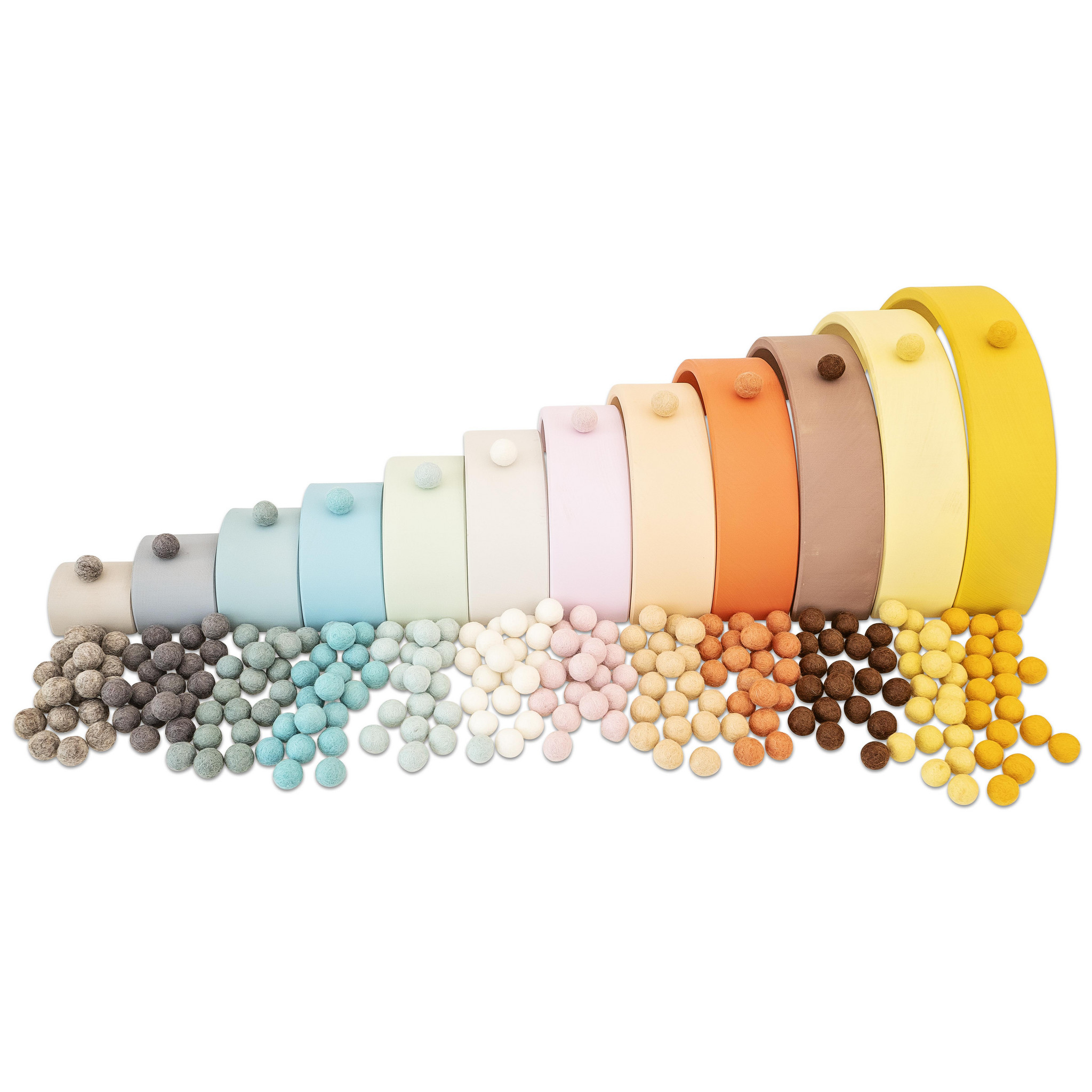 Regenbogen aus Holz, groß, Breite 32 cm