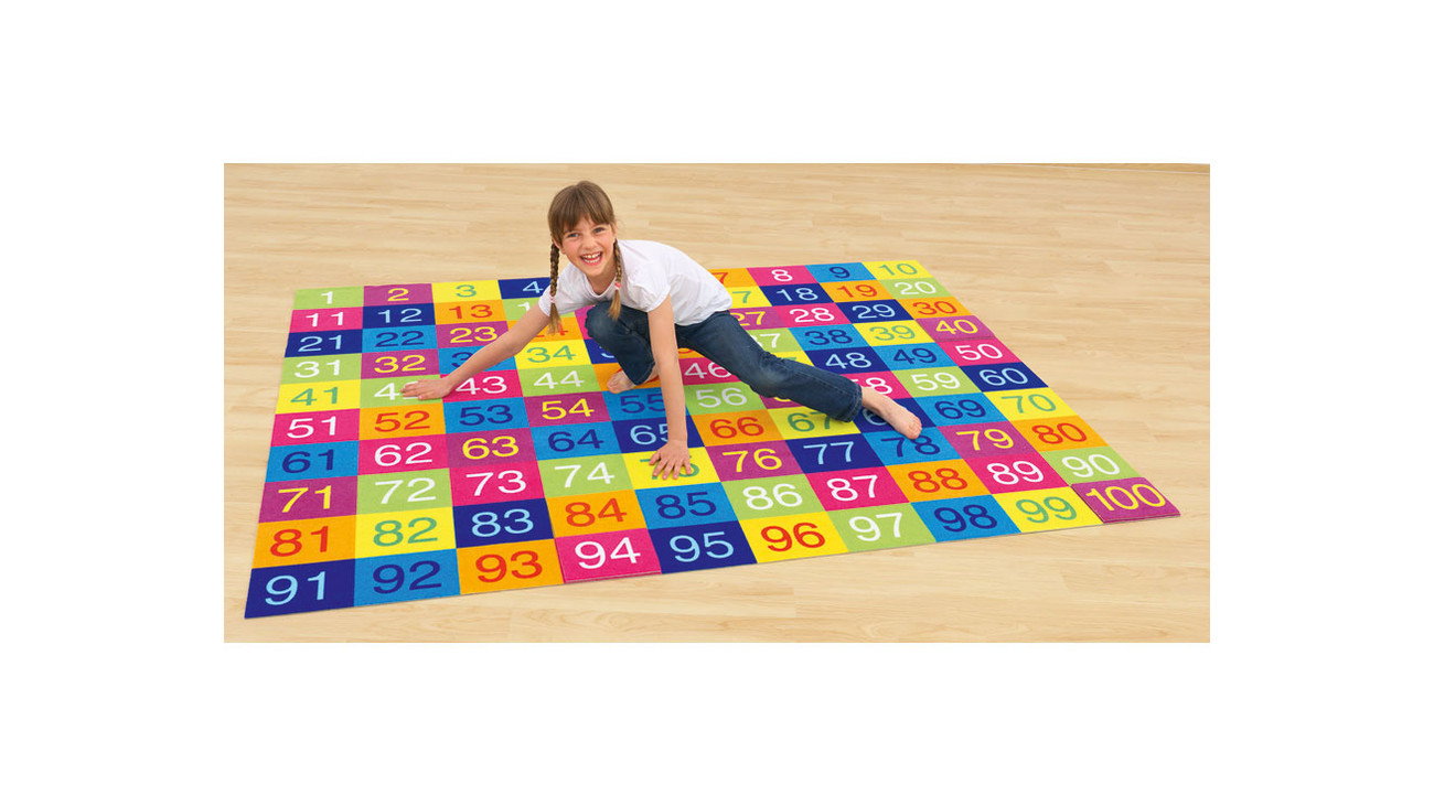 Farbenfroher Hunderter-Teppich, 200x150 cm