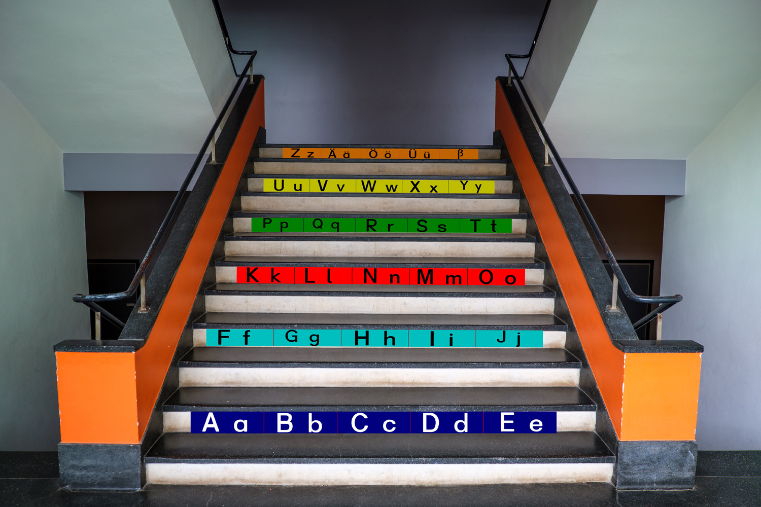 Treppen-XXL Sticker ABC, 120 x 10 cm