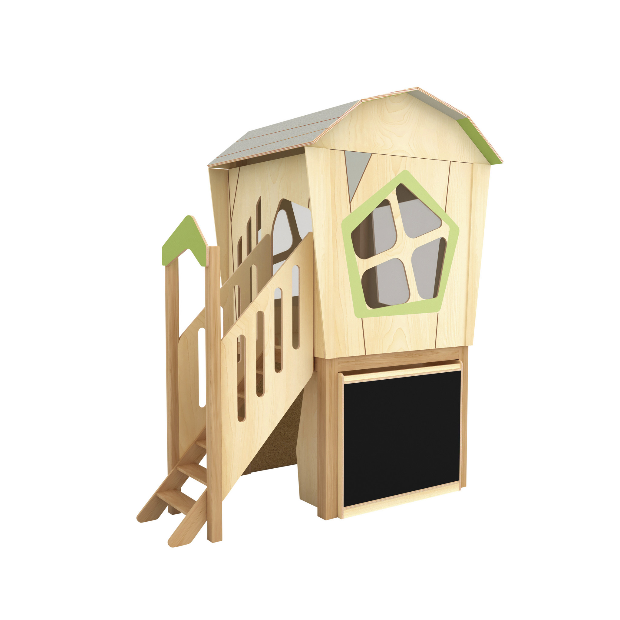 Indoor-Baumhaus "Owlaf" mit Kuschelhöhle, Holz, 226x116x229 cm