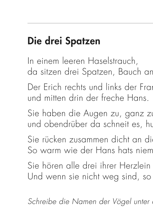 Lesen und verstehen, Aufgaben für das Leseverstehen A, 2.-3. Klasse