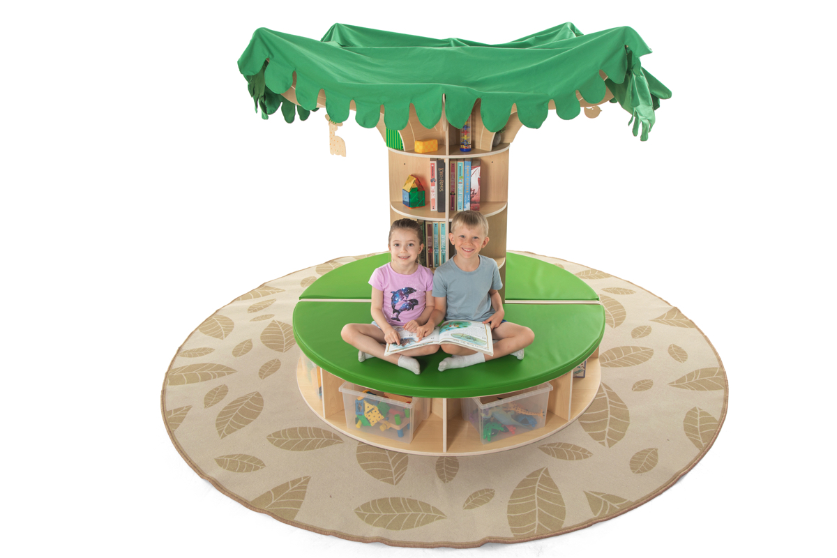 Lese-Insel Baum (2 Stück) inkl. Teppich Ø 200 cm