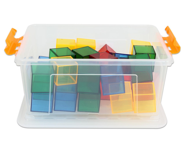 Transparente Klötzchen in Stapelbox, 2-7 Jahre