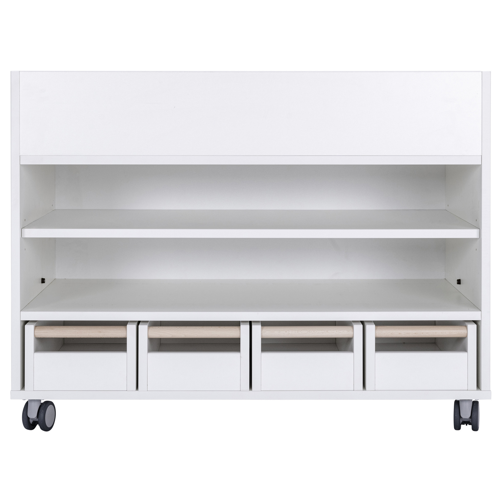 Universalwagen für Bastelmaterial & Bücher, Buche Sand, HxBxT 80x102x55 cm