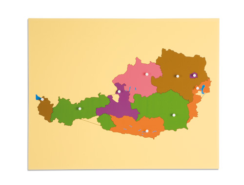 Montessori Puzzlekarte Österreich, ab 5 Jahre