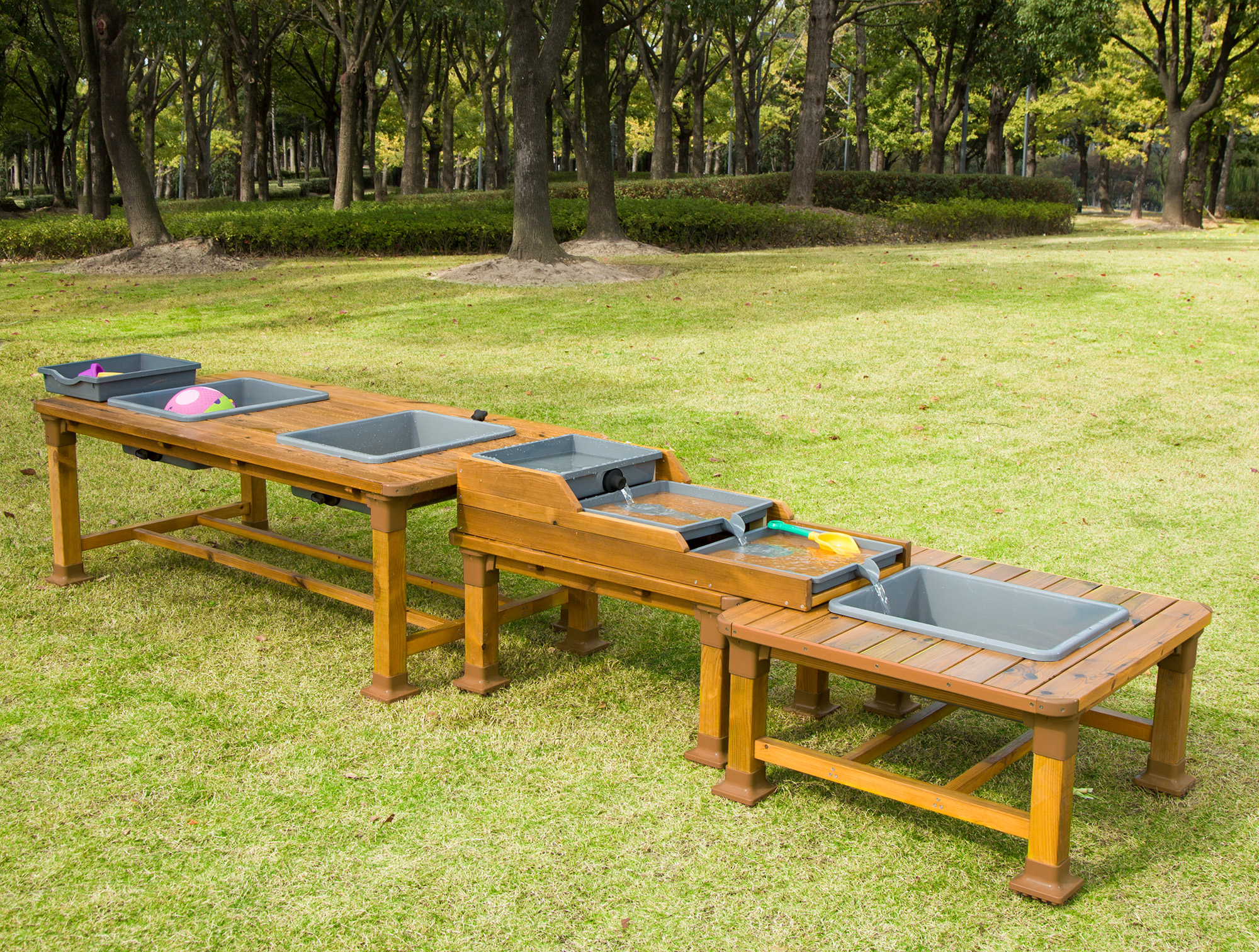Outdoor Sand- und Wassertische, 3er Set