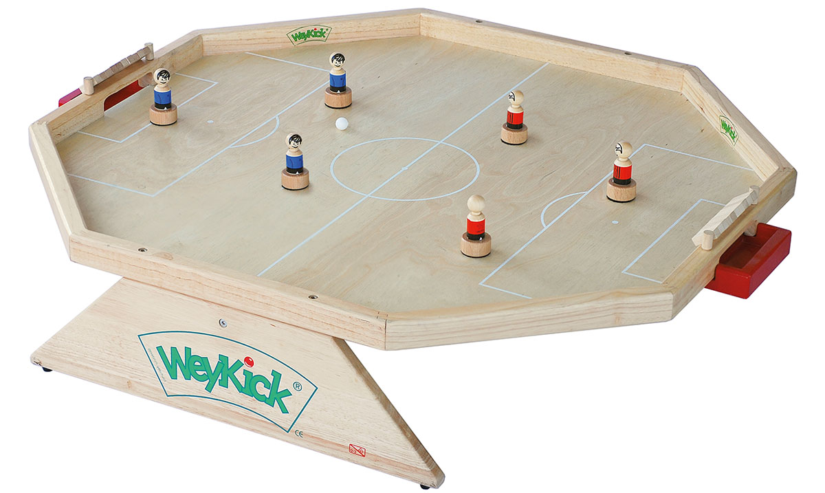 Magnetfußball, 2-6 Spieler, 82x88 cm, aus Holz, WeyKick Arena 7700