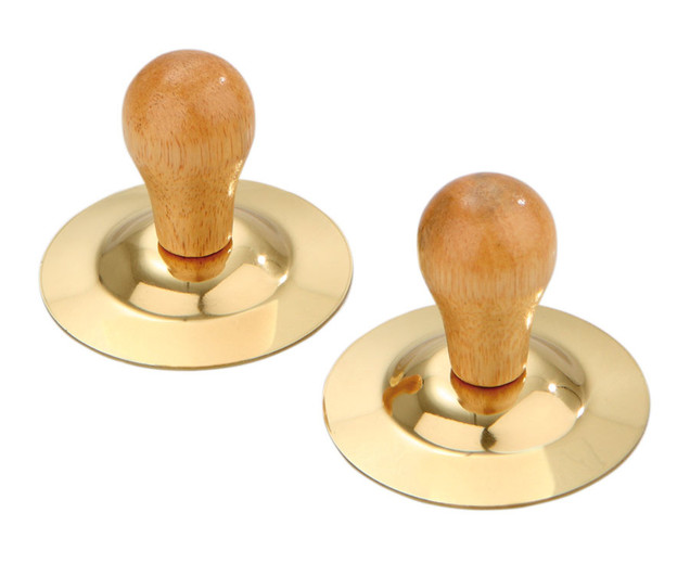 Finger-Cymbeln mit Holzgriff, 1 Paar, Ø 5,4 cm, ab 4 Jahre