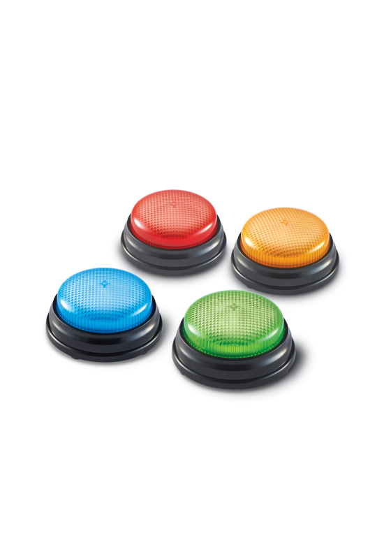 Antwort-Buzzer mit Leucht- und Toneffekt, 4-er Set