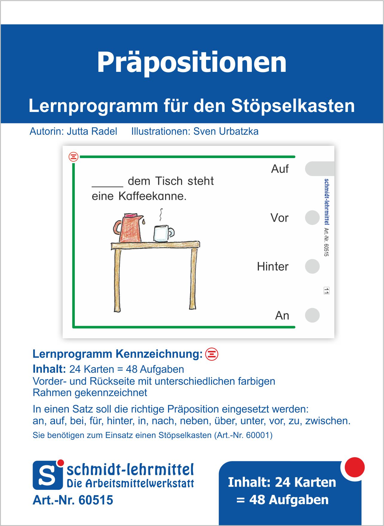 Stöpselkarten 'Präpositionen'