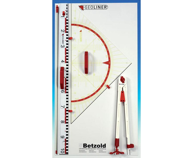 Geoliner Geräteplatte magnetisch 5-tlg. 80 cm Hypothenuse