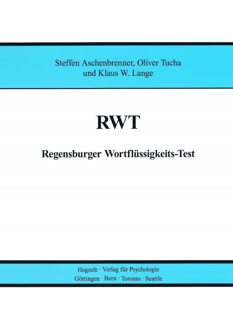 RWT - Regensburger Wortflüssigkeits-Test, 8 - 15 Jahre und ab 18 Jahre