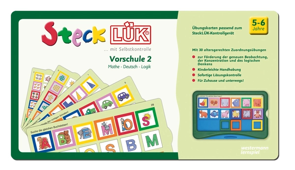 SteckLÜK - Übungsblock Vorschule 2 Mathe - Deutsch - Logik, 5-6 Jahre