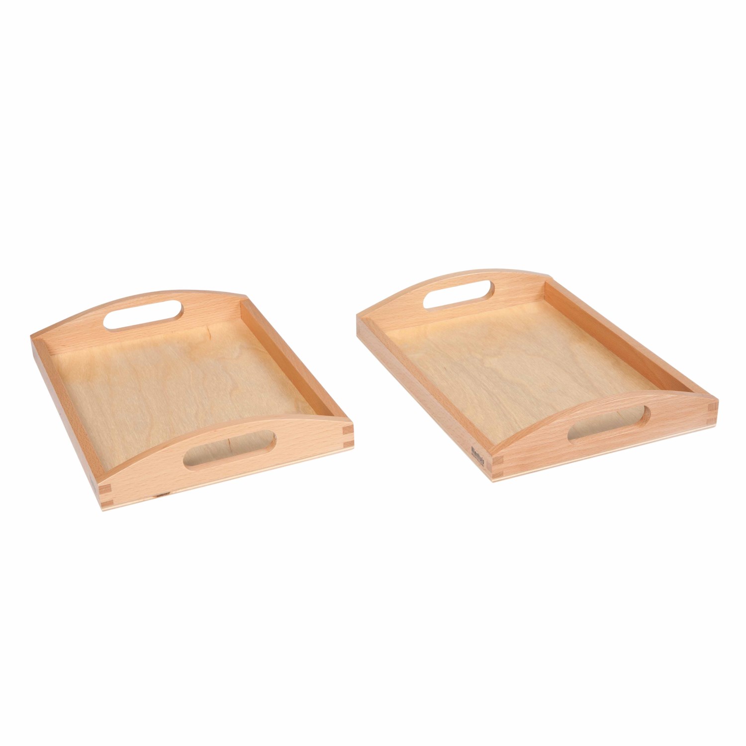 Zwei kleine Holztabletts 23x17x3,5 cm