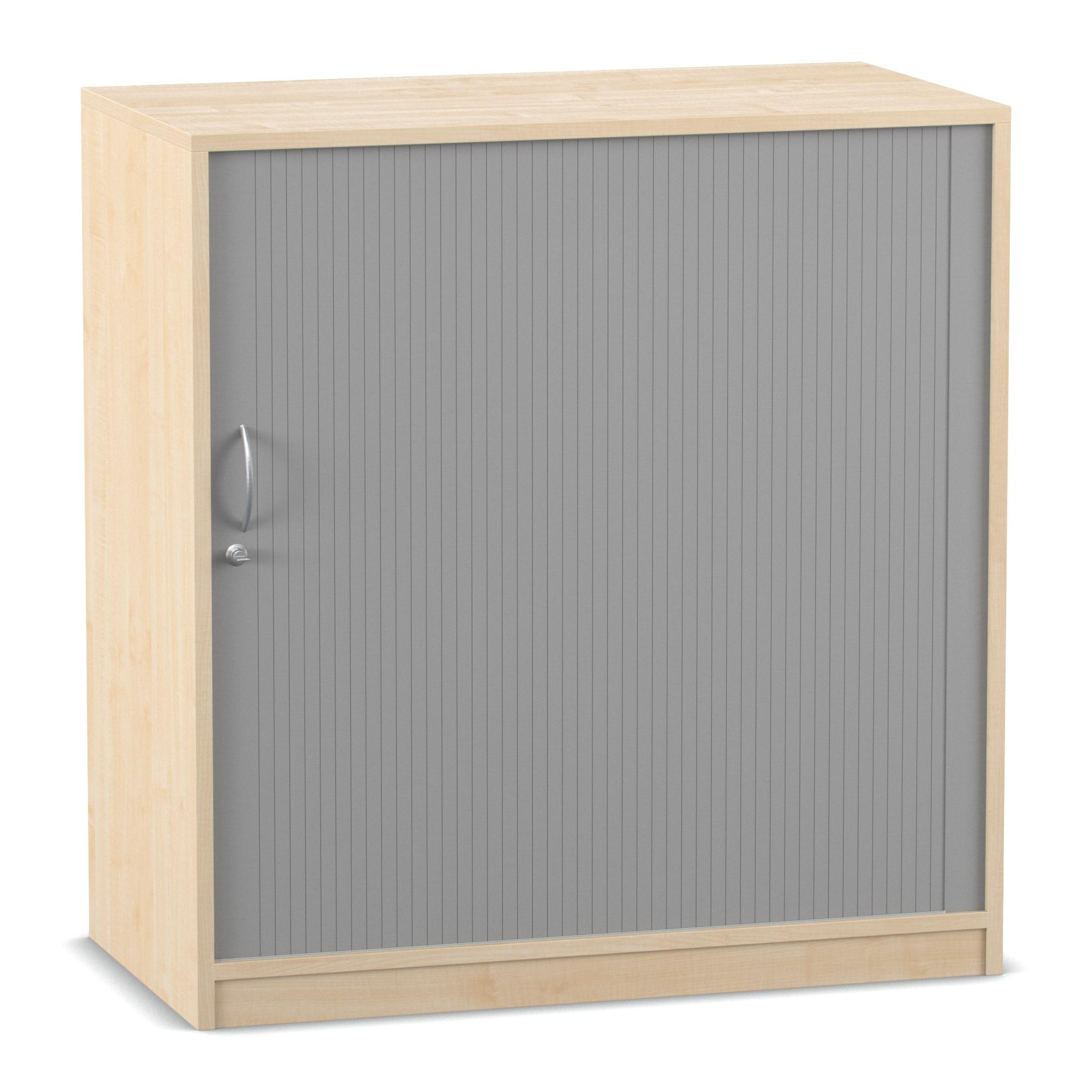 Flexeo Rollladenschrank Ahorn honig, 3 Fächer, BxHxT 94,4 x 99,1 x 48 cm