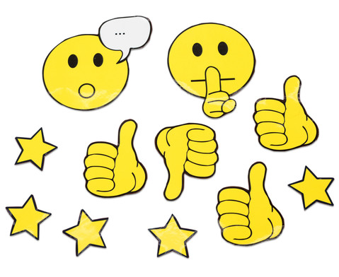 Magnetische Emoticons und Diskussionssymbole, ab 9 Jahren